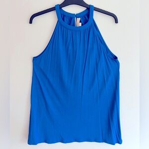 Loft Women's Blue Halter Top size M